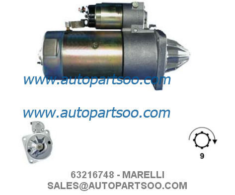 Guter Preis 63216748 MT67DB – MARELLI Anlasser 24V 4KW 9T MOTORES DE ARRANQUE Online